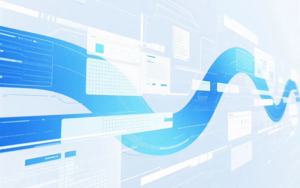 数据可视化的界面示意,信息结构清晰,科技感十足